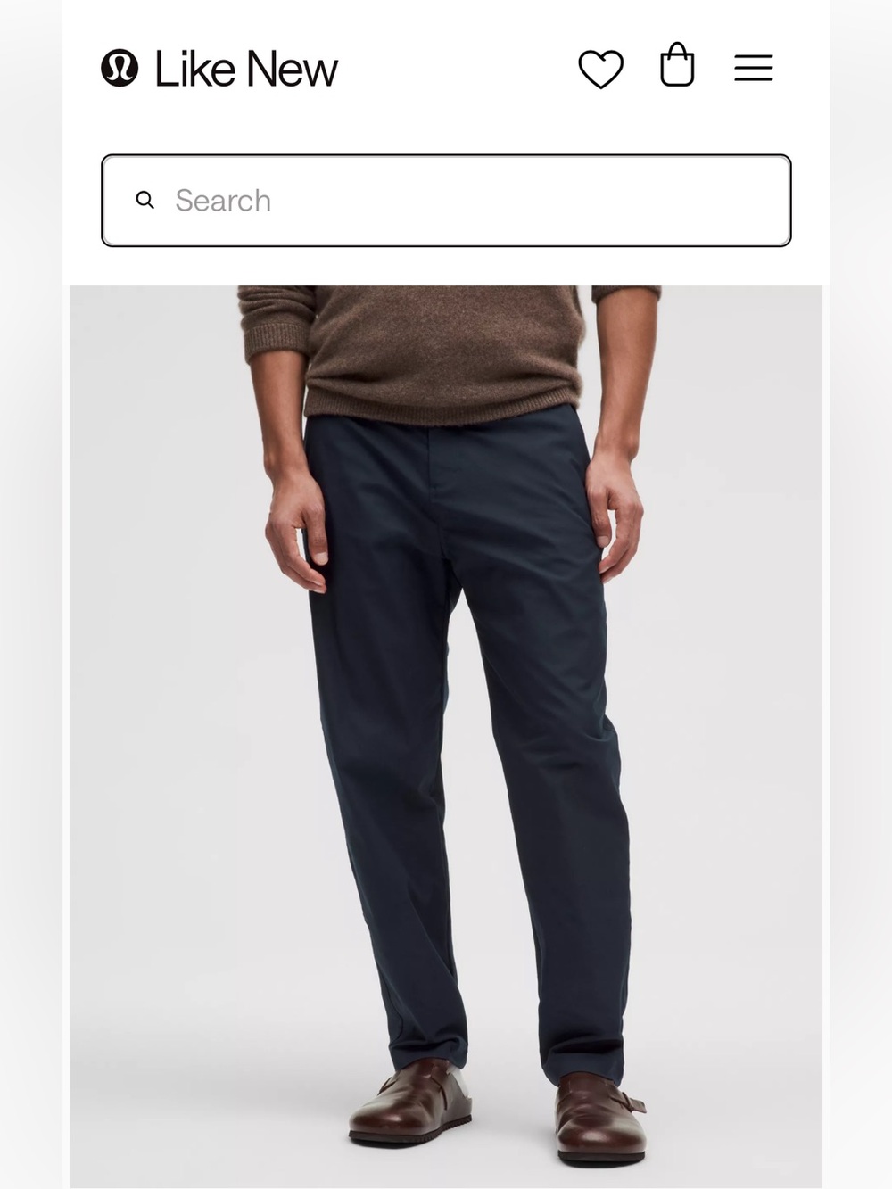 NWT Mens Lululemon Relaxed Fit Tapered Trouser 28” Sz 32 True Navy Blue